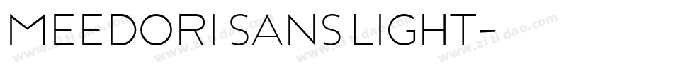 Meedori Sans Light字体转换
